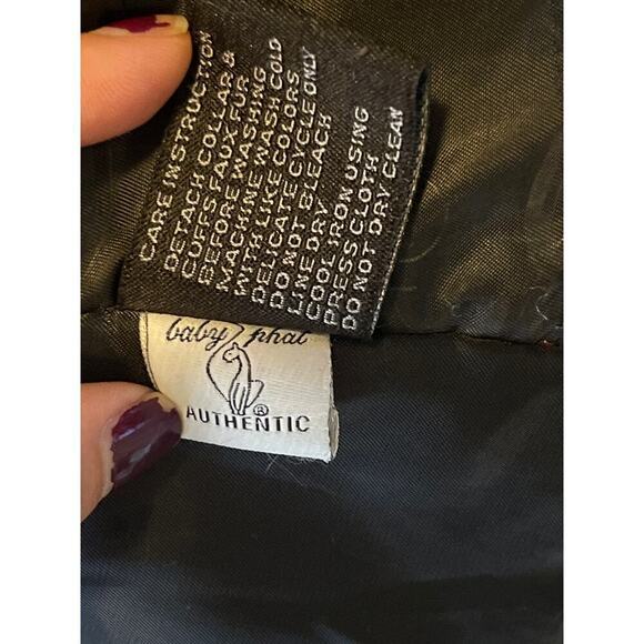 Vintage Y2K Baby Phat by Kimora Lee Simmons Women's Size 2X Black Zip Up Jacket - Picture 8 of 9